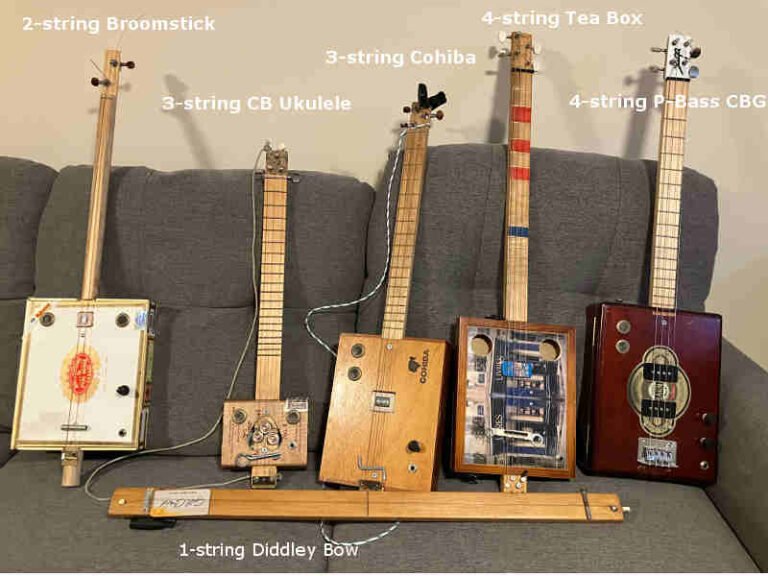 My Cigar Box Guitar collection (self-made).